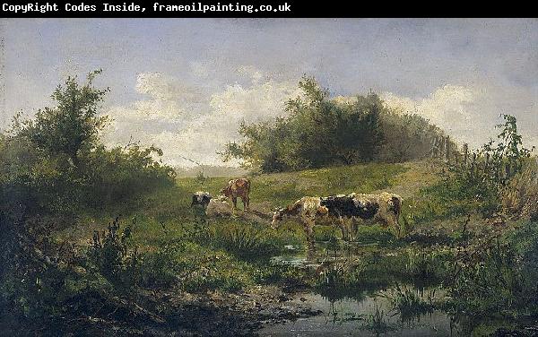 Gerard Bilders Cows at a pond